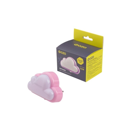 Светильник светодиодный NL-05-pk 0.5Вт 6500К IP20 в розетку ночник роз. ФАZА 5061934