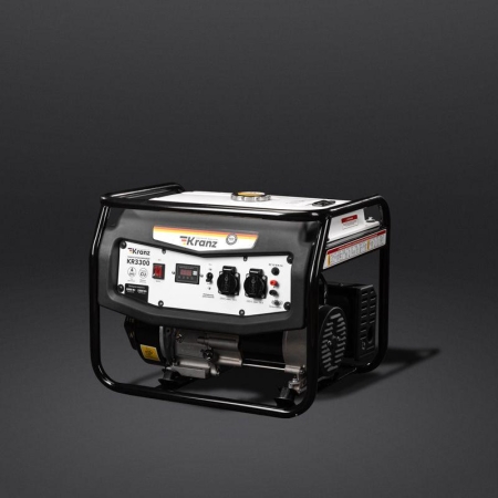 Генератор бензиновый KR3300 3.3кВт 230В 15л ручной стартер KRANZ KR-16-1133