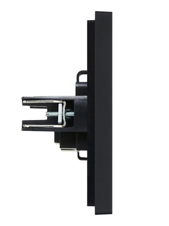 Розетка 1-м СП FORTE&PIANO FP118 10А без заземл. без защ. шторок винт. крепл. черн. IEK FP-R10-10-K02