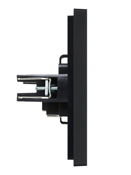 Розетка 1-м СП FORTE&PIANO FP118 10А без заземл. без защ. шторок винт. крепл. черн. IEK FP-R10-10-K02