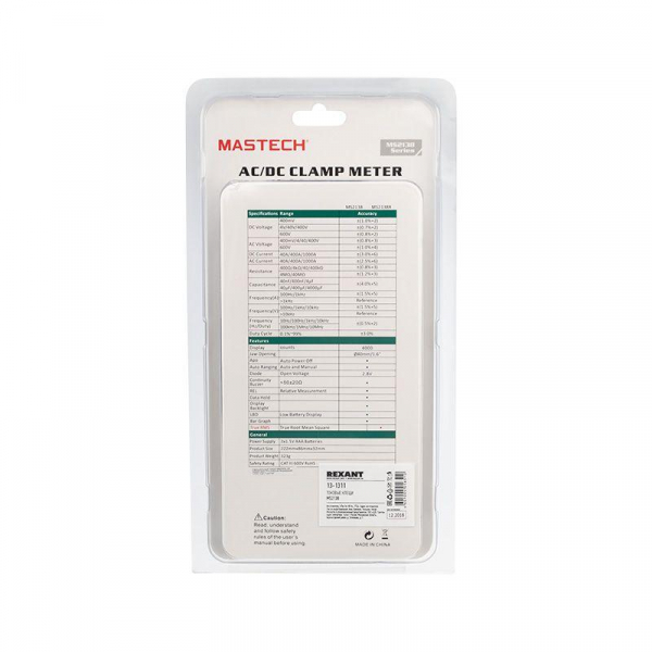 Клещи токовые MS-2138 Mastech 13-1311