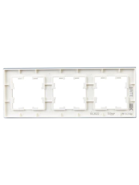 Рамка 3-м BRITE РУ-3-2-Бр стекло бел. матов. IEK BR-M32-G-31-K01