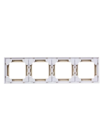 Рамка Levit 4п сл. кость/бел. ABB 2CHH015040A6017