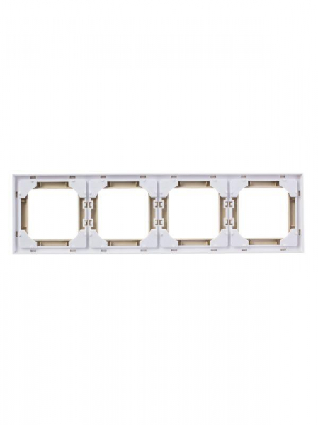 Рамка Levit 4п сл. кость/бел. ABB 2CHH015040A6017