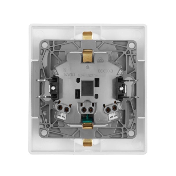 Розетка Inspiria 16А 250В 2х2P+E защ. шторки безвинт. зажимы бел. IEK 673755