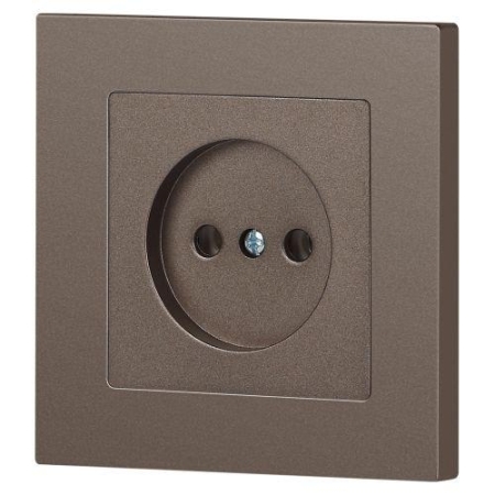Розетка 1-м СП Accent 6-201-08 16А IP20 250В 2P бронза Intro Б0063670