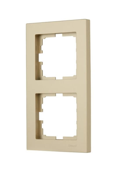 Рамка 2-м VESNA вертикал. без вставки зол. LEZARD 742-3600-152