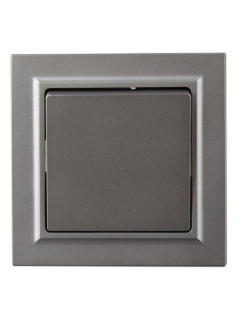 Выключатель 1-кл. СП BRITE ВСР10-1-0-БрС 10А в сборе сталь IEK BR-V10-0-10-K46-F