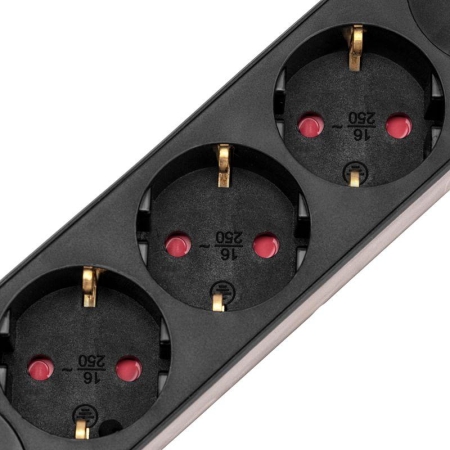 Удлинитель 3х3м с заземл. STANDARD 2хUSB 3х1кв.мм с выкл. черн. Rexant 13-4022