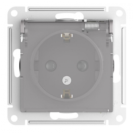 Розетка AtlasDesign Aqua 16А IP44 с заземл. защ. шторки с прозр. крышкой механизм алюм. SE ATN440346