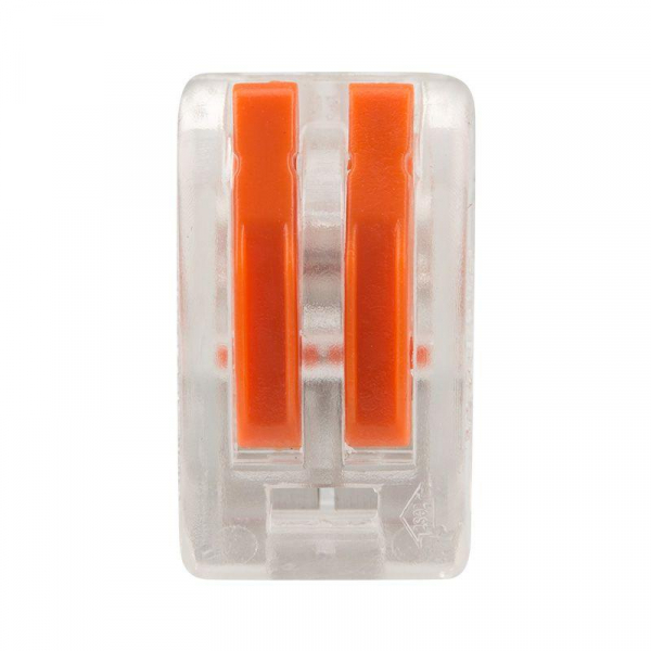 Клемма строительно-монтажная СМК 222-412 2-проводная 0.08-2.5/4кв.мм прозр. (уп.50шт) Rexant 07-5252-1