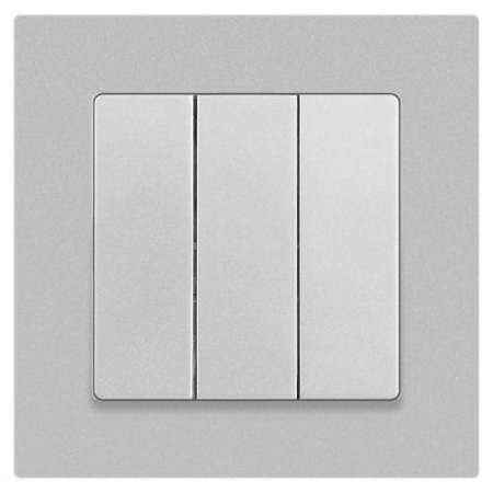 Выключатель 3-кл. СП Accent 6-106-03 10А IP20 250В AL/CU алюм. Intro Б0063536