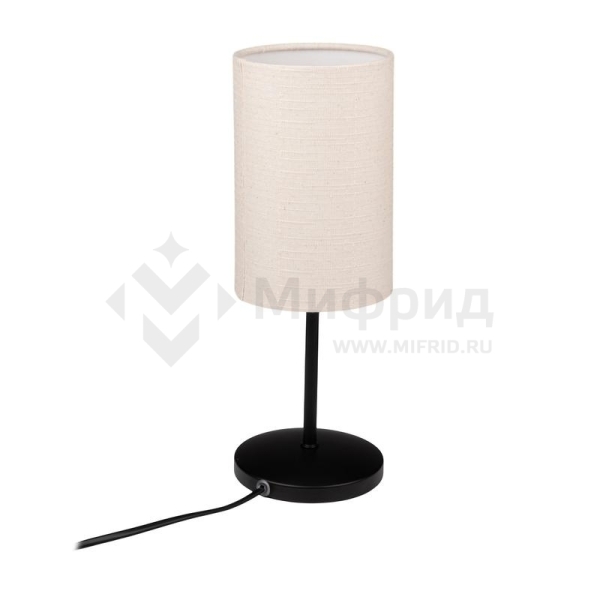 Светильник настольный JH3-01-iv E14 IP20 110х110х310мм метал.; ткань; PVC-пластик беж. JazzWay 5062351