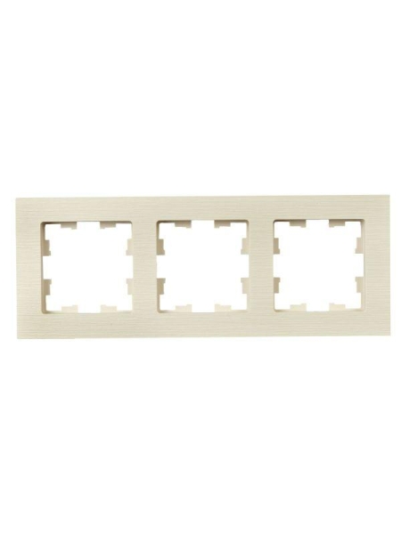 Рамка 3-м BRITE РУ-3-Бр беж. рифленый IEK BR-M32-51-K10