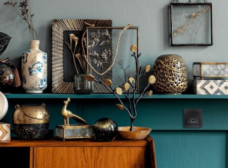 Розетка компьютерная 1-м СП Etika RJ45 кат.5E UTP механизм антрацит IEK 672641