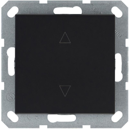 Выключатель для жалюзи 1-кл. 10А IP20 механизм черн. матовый soft touch Jasmart G3018PB