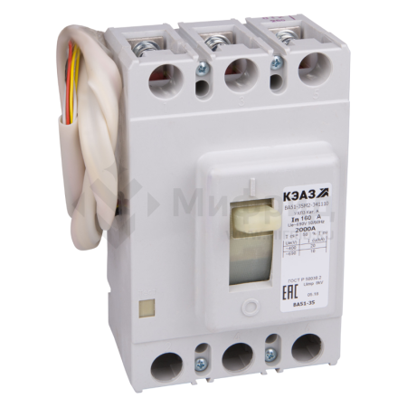 Выключатель автоматический 3п 125А 1500Im 20кА ВА51-35М2-341210 УХЛ3 690В AC НР110AC/DC КЭАЗ 238159