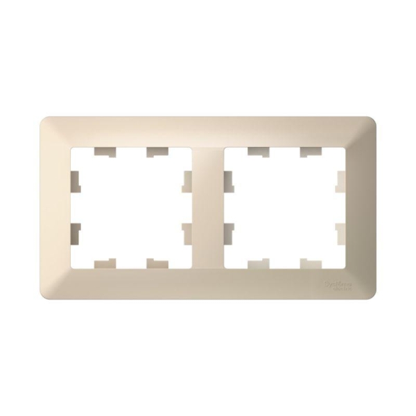 Рамка 2-м AtlasDesign Air беж./дым. бел. SE ATN220202