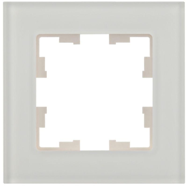 Рамка 1-м BRITE РУ-1-2-Бр стекло бел. матов. IEK BR-M12-G-31-K01