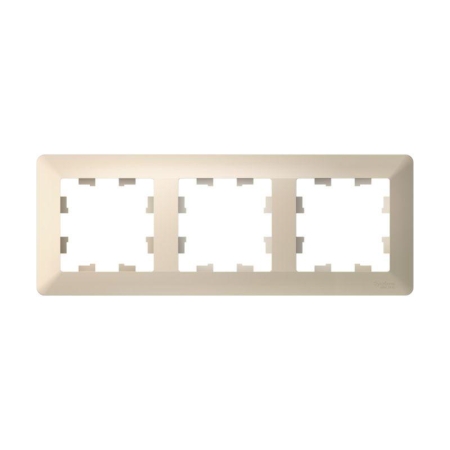 Рамка 3-м AtlasDesign Air беж./дым. бел. SE ATN220203