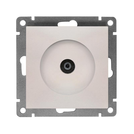 Розетка телевизионная TV 1-м СП Афина механизм жемчуж. Universal A0027-OBr