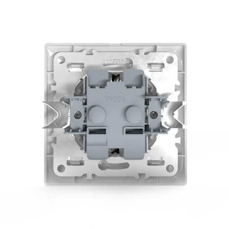 Розетка 1-м СП AVA 16А IP20 с заземл. защ. шторки в сборе бел. TOKOV LIGHT TKL-AV-R1FZSF-C01