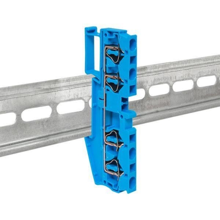 Колодка клеммная ST-4 41А 4 вывода пружинная син. EKF plc-jxb-st-4-4-blue