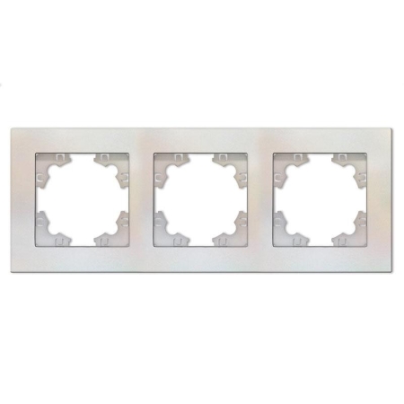 Рамка 3-м Афина универс. жемчуж. Universal A0045-OBr