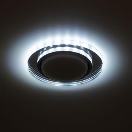 Светильник точечный DK LD51 MR GX53 встраив. со светодиод. подсветкой зеркальный ЭРА Б0057467