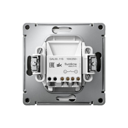 Выключатель 1-кл. ArtGallery 10AX быстрозажим. клем. механизм базальт SE GAL001411S