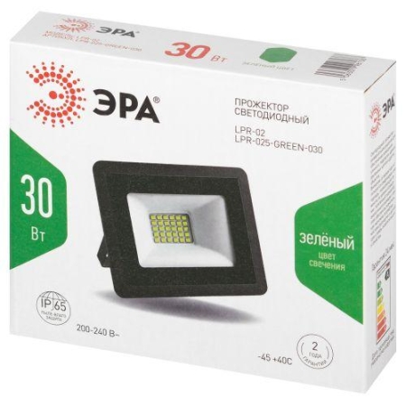 Прожектор светодиодный уличный LPR-025-GREEN-030 30Вт зел. свечение 3000лм IP65 Эра Б0064672