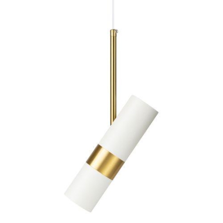 Светильник подвесной (подвес) PL33 WH/GD MR16 GU10 потолочный цилиндр бел. золото Эра Б0061381