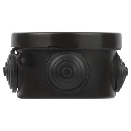 Коробка распаячная ОП 65х40мм с гермовводами 4 входа IP54 черн. KOR-65-40-4g-B Эра Б0061799