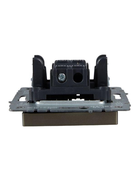 Выключатель проходной 1-кл. СП BRITE ВС10-1-6-БрШ 10А механизм шампань IEK BR-V12-0-10-K37