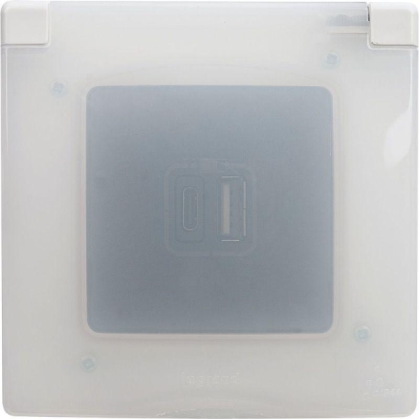 Рамка 1-м Etika IP44 с защ. крышкой бел. IEK 672550