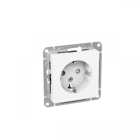 Розетка СП Эпика 16А с заземл. защ. шторки механизм бел. EKF UP1-SOW-111