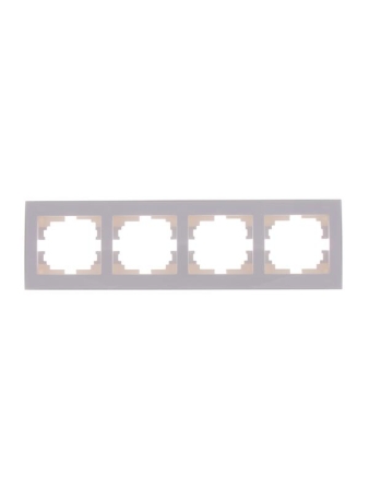 Рамка 4-м Rain горизонт. без вставки бел. LEZARD 703-0202-149