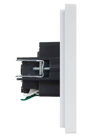 Розетка СП FORTE&PIANO FP213 16А с заземл. защ. шторки безвинт. крепл. бел. IEK FP-R14-16-1-K01