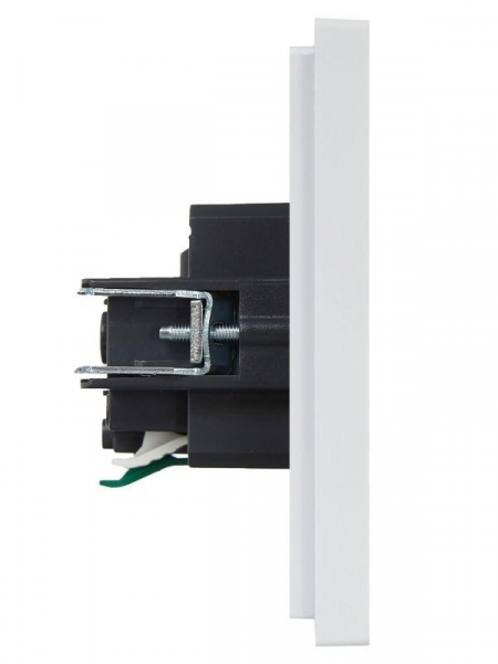 Розетка СП FORTE&PIANO FP213 16А с заземл. защ. шторки безвинт. крепл. бел. IEK FP-R14-16-1-K01