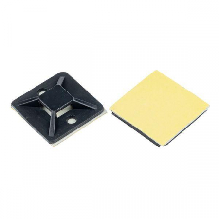 Площадка самоклеящаяся 25х25мм черн. (уп.100шт) EKF plc-25x25-b