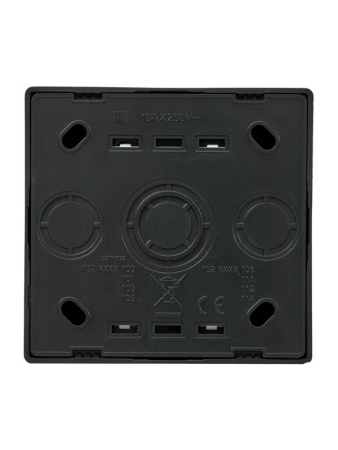 Выключатель проходной 1-кл. ОП LETO черн. бархат LEZARD 752-4200-105