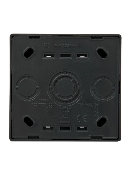 Выключатель проходной 1-кл. ОП LETO черн. бархат LEZARD 752-4200-105