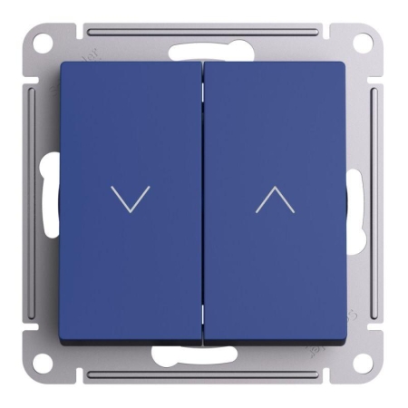 Выключатель для жалюзи 2-кл. AtlasDesign 10А механизм аквамарин SE ATN001119