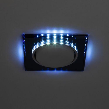 Светильник DK LD50 BK GX53 со светодиодной подсветкой встраиваемый черн. Эра Б0057473