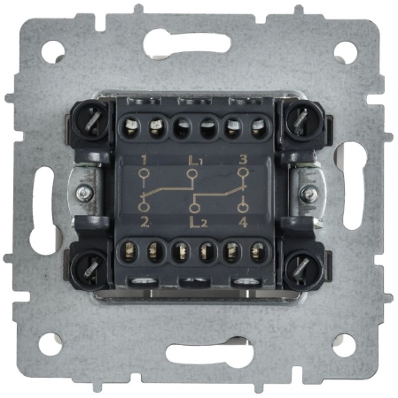 Выключатель проходной 2-кл. СП BRITE ВС10-2-6-БрАБ 10А механизм арктич. бел. IEK BR-V22-0-10-K91