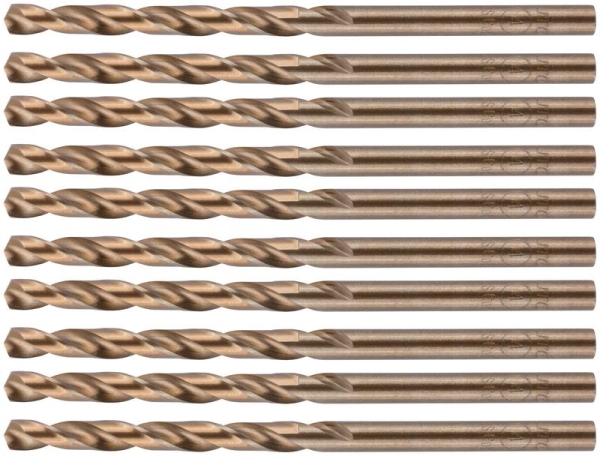 Набор сверл по металлу Profi 4х75мм с кобальтом 5проц. (уп.10шт) Cutop 48-40-10