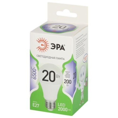 Лампа светодиодная GREEN LINE A60-20W-865-E27 GL 20Вт груша 6500К свет холод. E27 Эра Б0067102