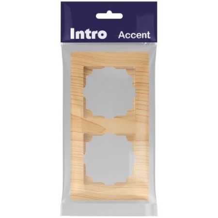 Рамка 2-м СП Accent 6-502-11 сосна Intro Б0063729