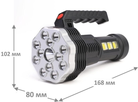 Фонарь аккумуляторный LED51537 4В 16LED 3Вт 4 реж. Micro USB черн. (бокс) Ultraflash 15193
