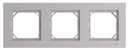 Рамка 3-м AtlasDesign Aqua IP44 алюм. SE ATN440303